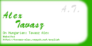 alex tavasz business card